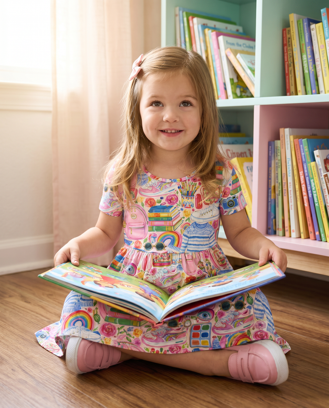 Lebhaftes Tulpen-Garten-Blumen-Bambus-Wirbelkleid