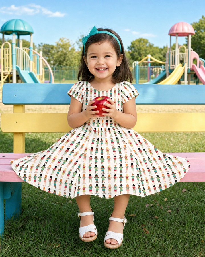 Little Friends Everywhere Bamboo Twirl Dress