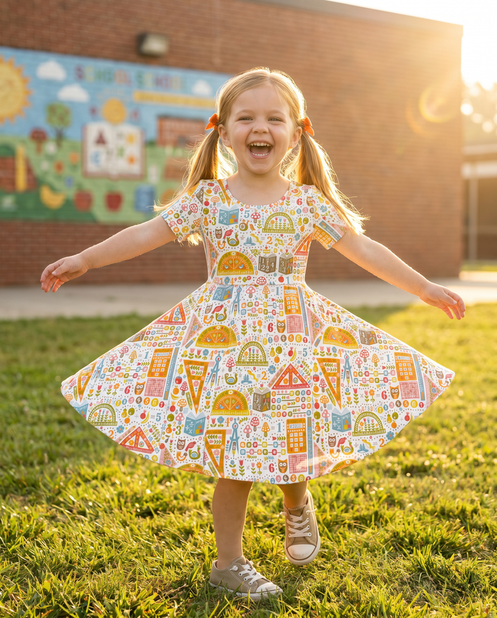 Whimsical Learning Village Bamboo Twirl Dress