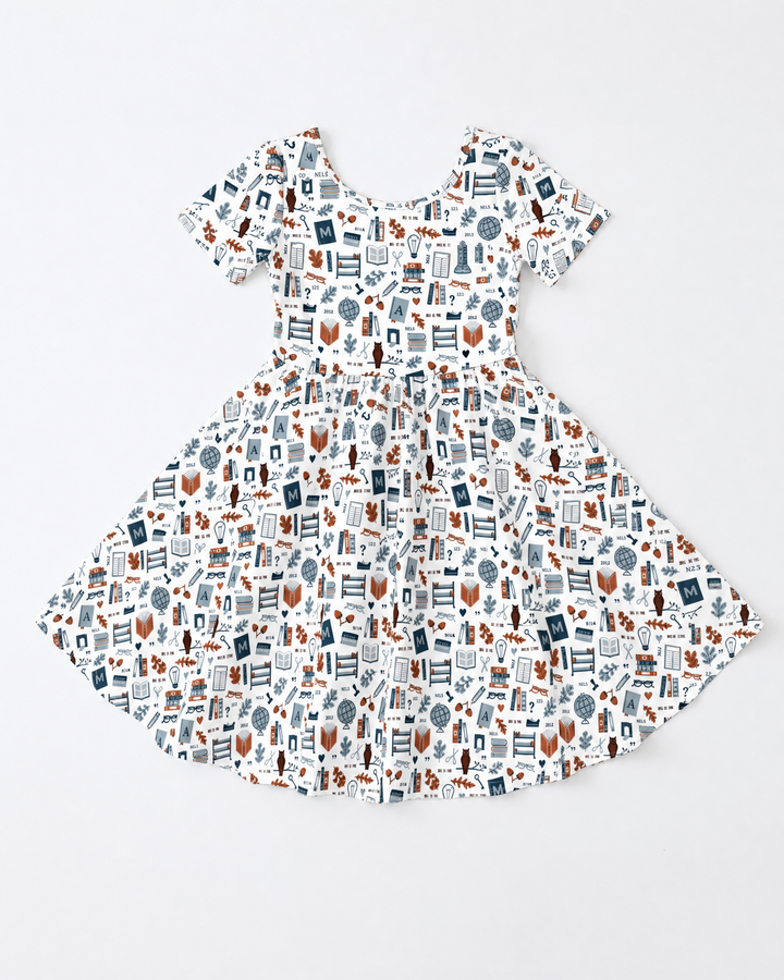 Vintage Library Learning Bamboo Twirl Dress
