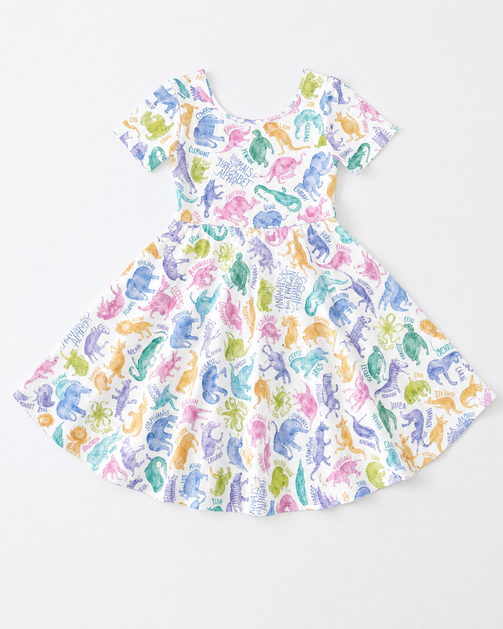 Wild Alphabet Wonders Bamboo Twirl Dress