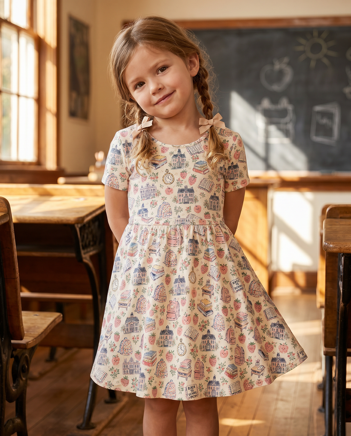 Coquette Strawberry School Days Bamboo Twirl Dress