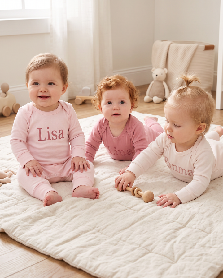 Custom Name Bamboo Full Length Snap Rompers