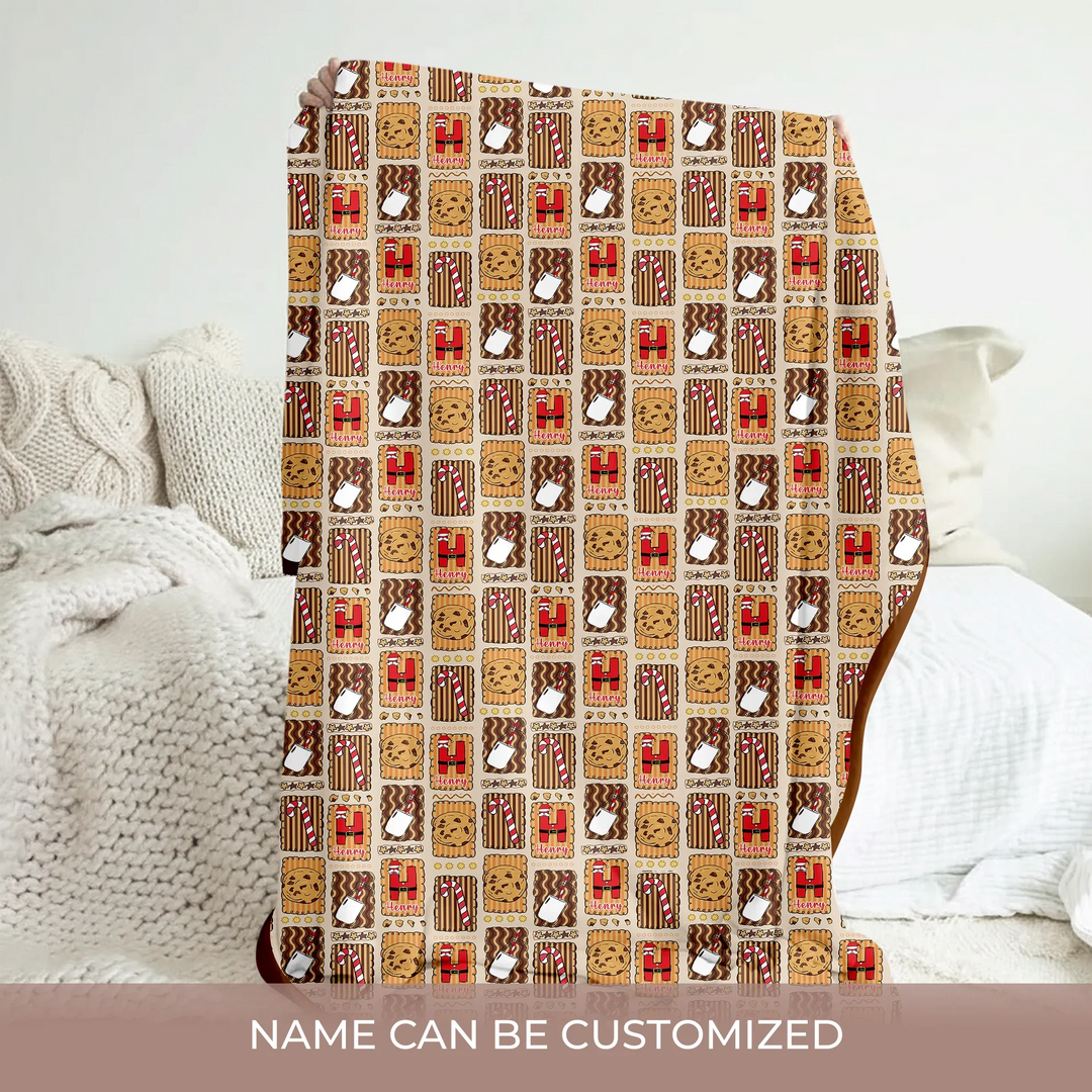 Custom Name Cookies and Milk Wonderland Toddler Blanket , Custom Name Cookies and Milk Wonderland Toddler Blanket - Default Title