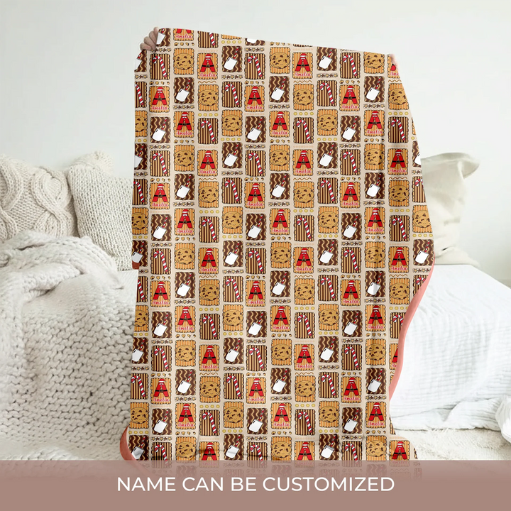 Custom Name Cookies and Milk Wonderland Toddler Blanket , Custom Name Cookies and Milk Wonderland Toddler Blanket - Default Title