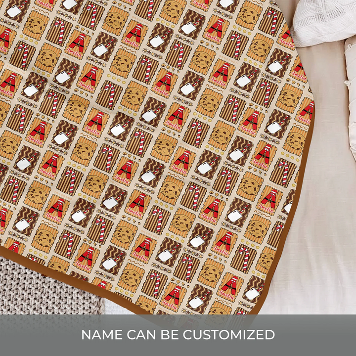 Custom Name Cookies and Milk Wonderland Toddler Blanket , Custom Name Cookies and Milk Wonderland Toddler Blanket - Default Title