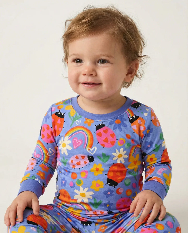 Lady Bugs Bamboo Two Piece Long Sleeve Pajama Set