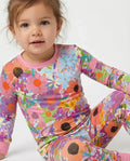 Rainbow Blooms Bamboo Two Piece Pajama Set