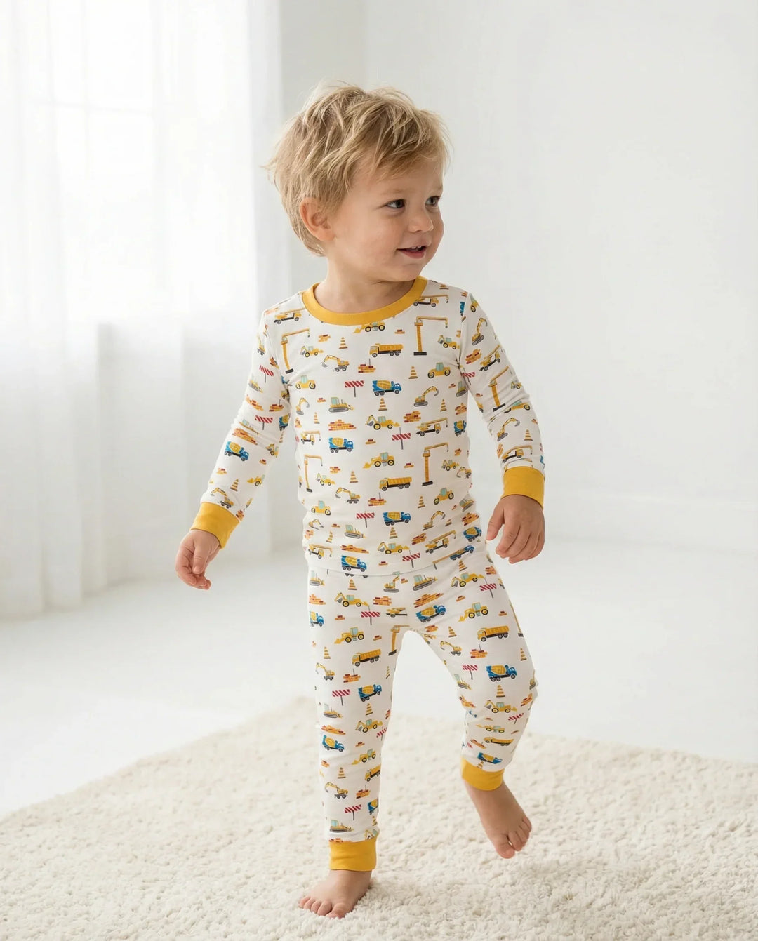 Construction Bamboo Two Piece Pajama Set