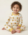 Bees And Flowers Bamboo Two Piece Pajama Set