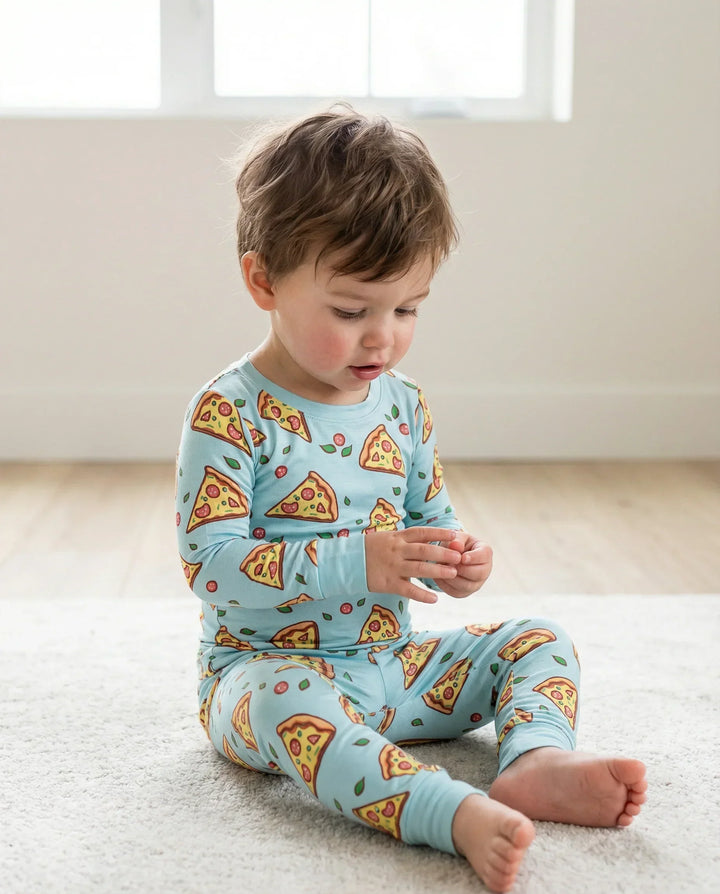 Pizza Doodle Bamboo Two Piece Pajama Set