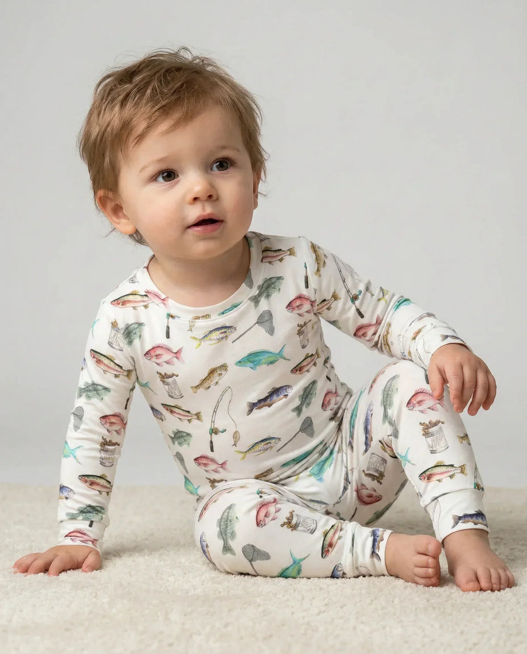 Gone Fishing Bamboo Two Piece Pajama Set