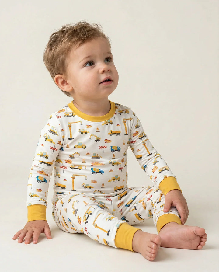 Construction Bamboo Two Piece Pajama Set