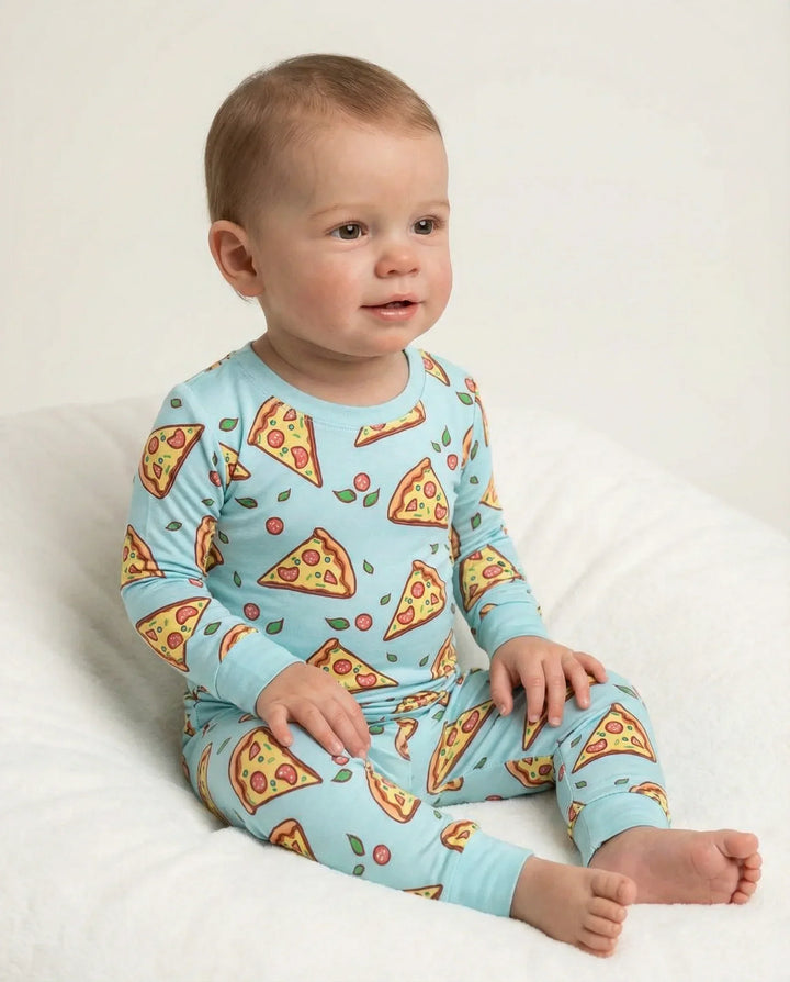Pizza Doodle Bamboo Two Piece Pajama Set