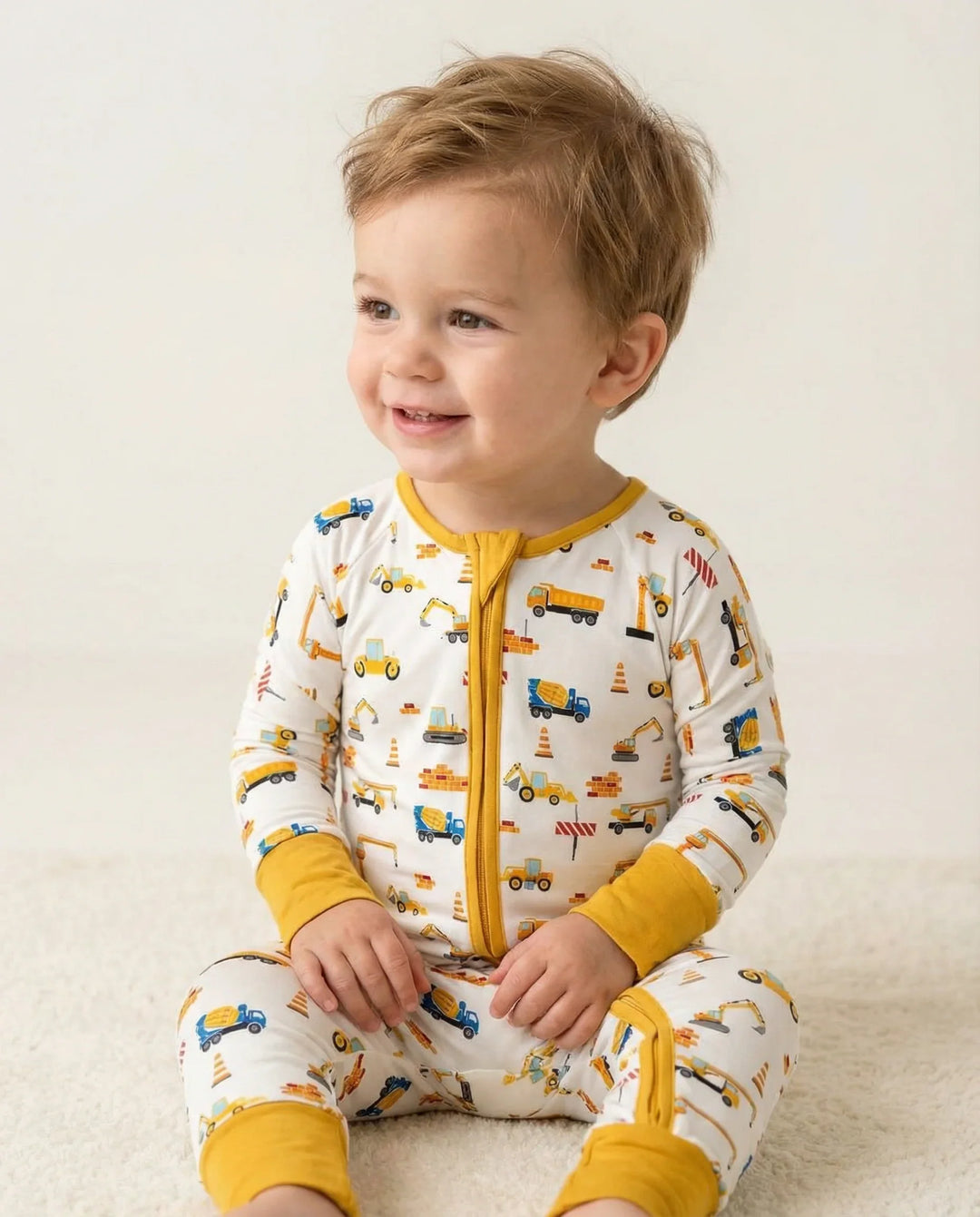 Construction Bamboo Convertible Zippered Romper