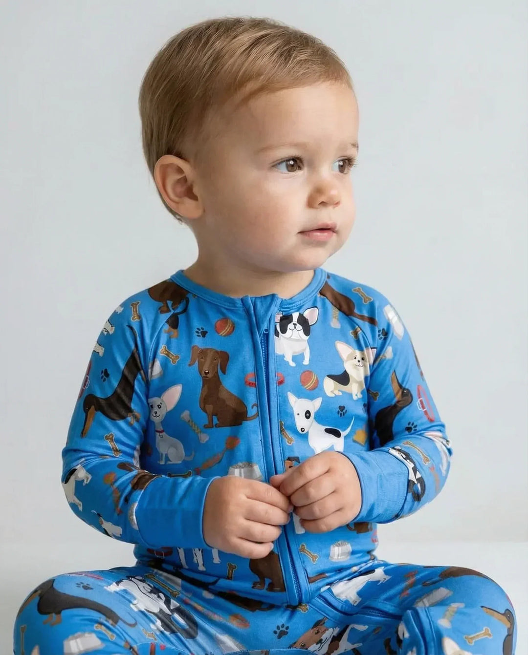 Dapper Dogs Bamboo Convertible Zippered Romper