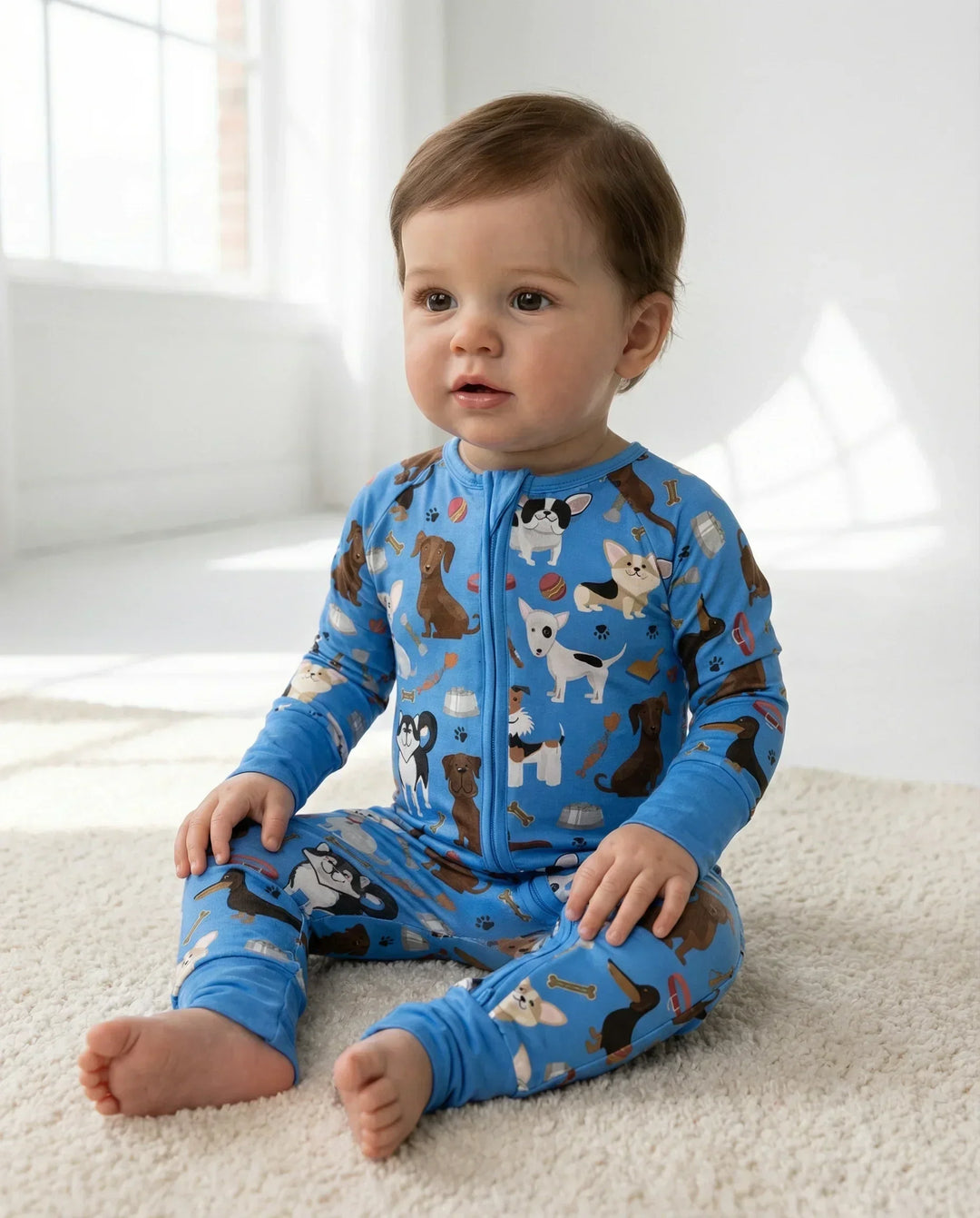 Dapper Dogs Bamboo Convertible Zippered Romper
