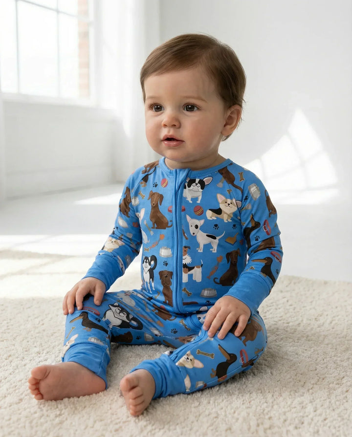 Dapper Dogs Bamboo Convertible Zippered Romper