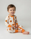 Orange Basketball Bamboo Convertible Zippered Romper