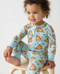 Pizza Doodle Bamboo Convertible Zippered Romper