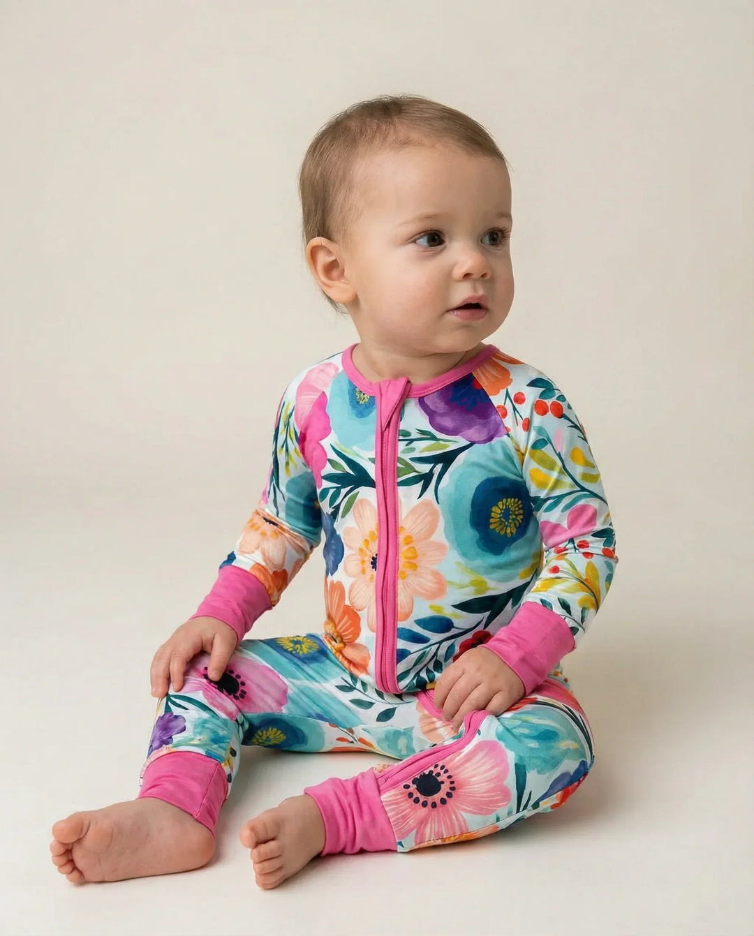 Secret Garden Bamboo Convertible Zippered Romper