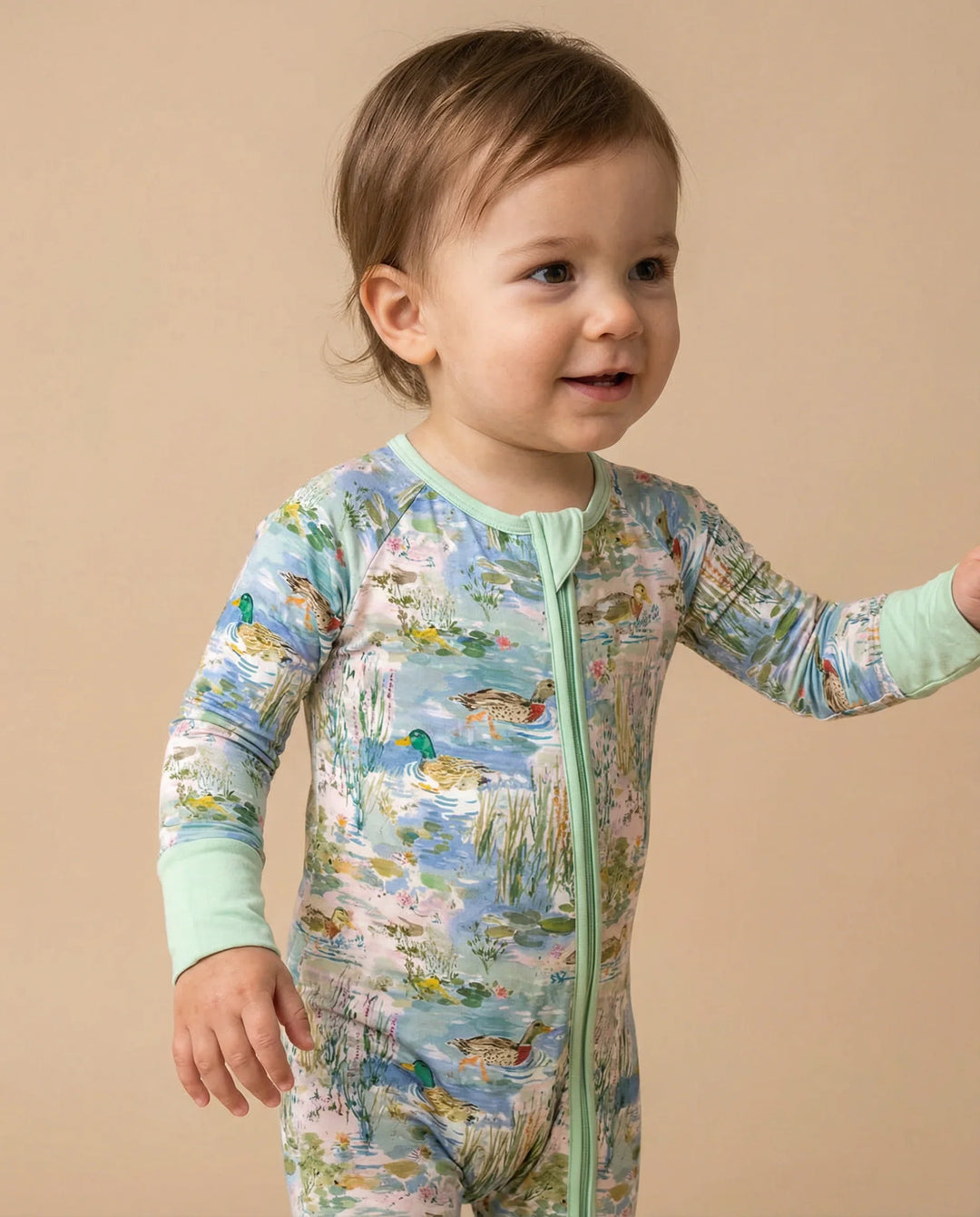 Watercolor Mallard Duck Bamboo Convertible Zippy