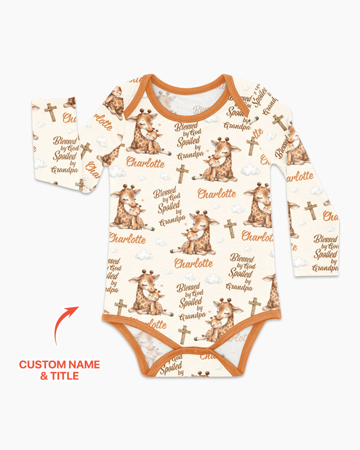 Gerippte Babykleidung mit individuellem Foto - Weich &amp; Skizzenhaft