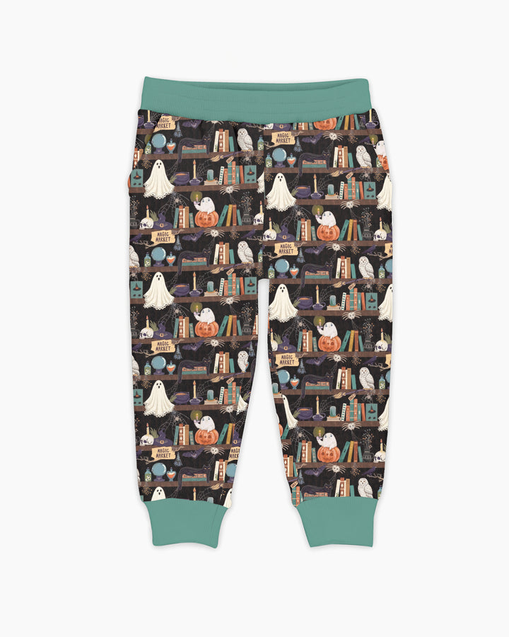 Cute Ghost Witchy Halloween Magic Library Bamboo Jogger