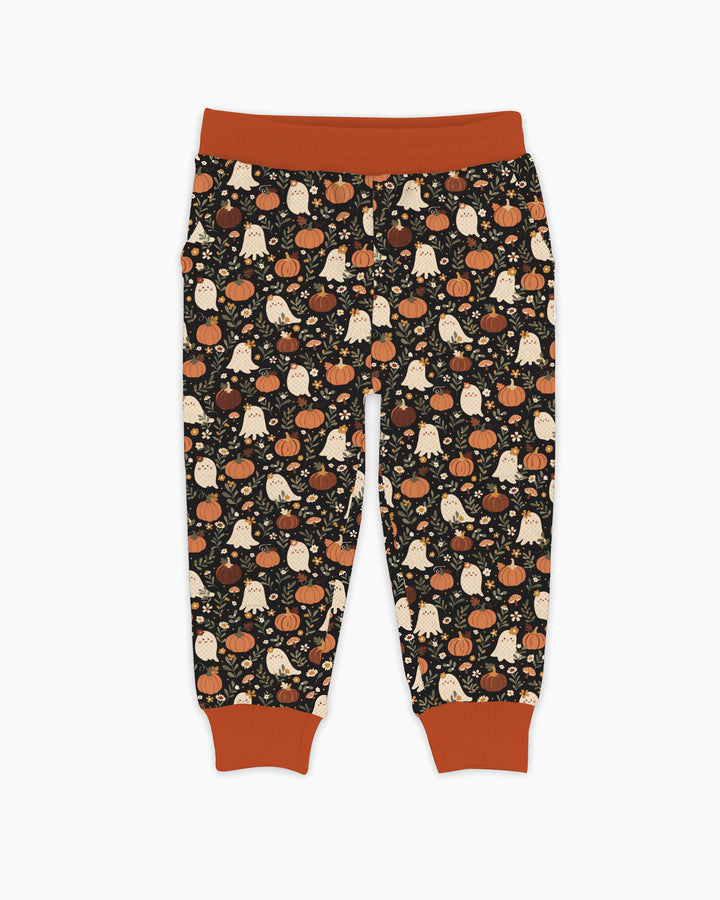 Ghost Pumpkin Harvest Floral Halloween Bamboo Jogger