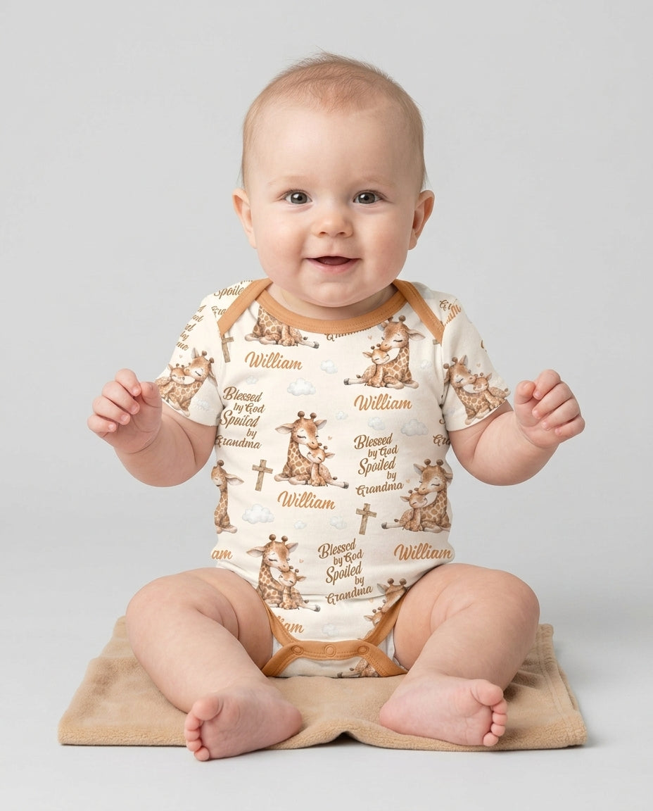Gerippte Babykleidung mit individuellem Foto - Weich &amp; Skizzenhaft