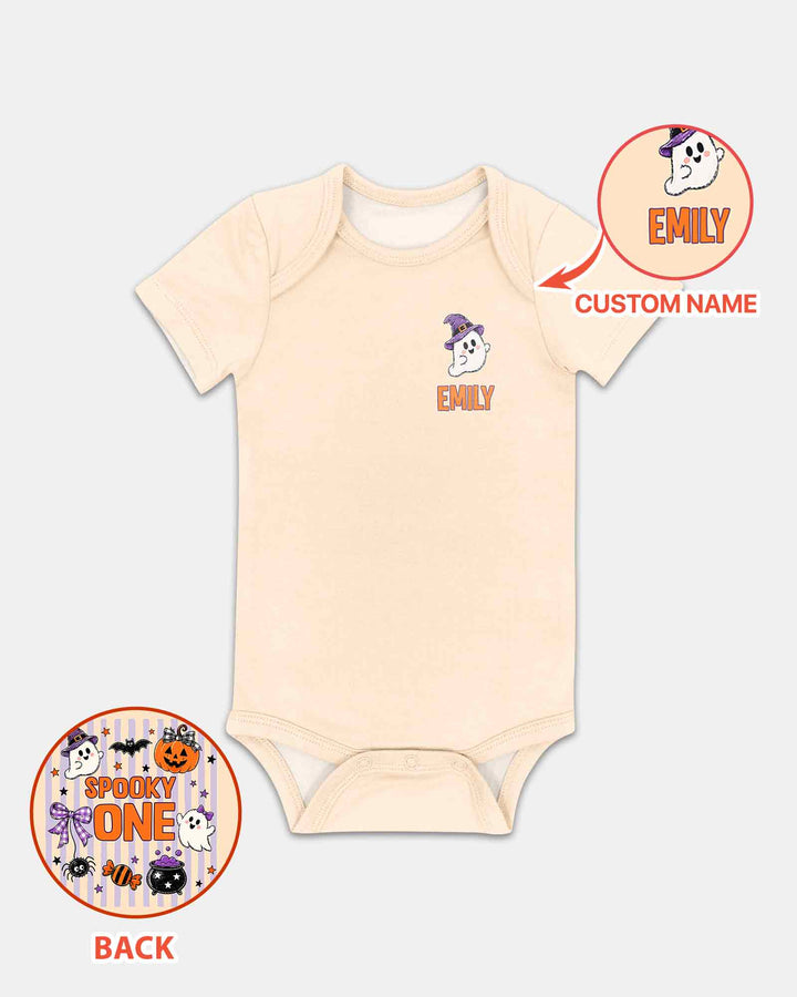 Personalized My First Halloween Baby Ghost Bamboo Bodysuit