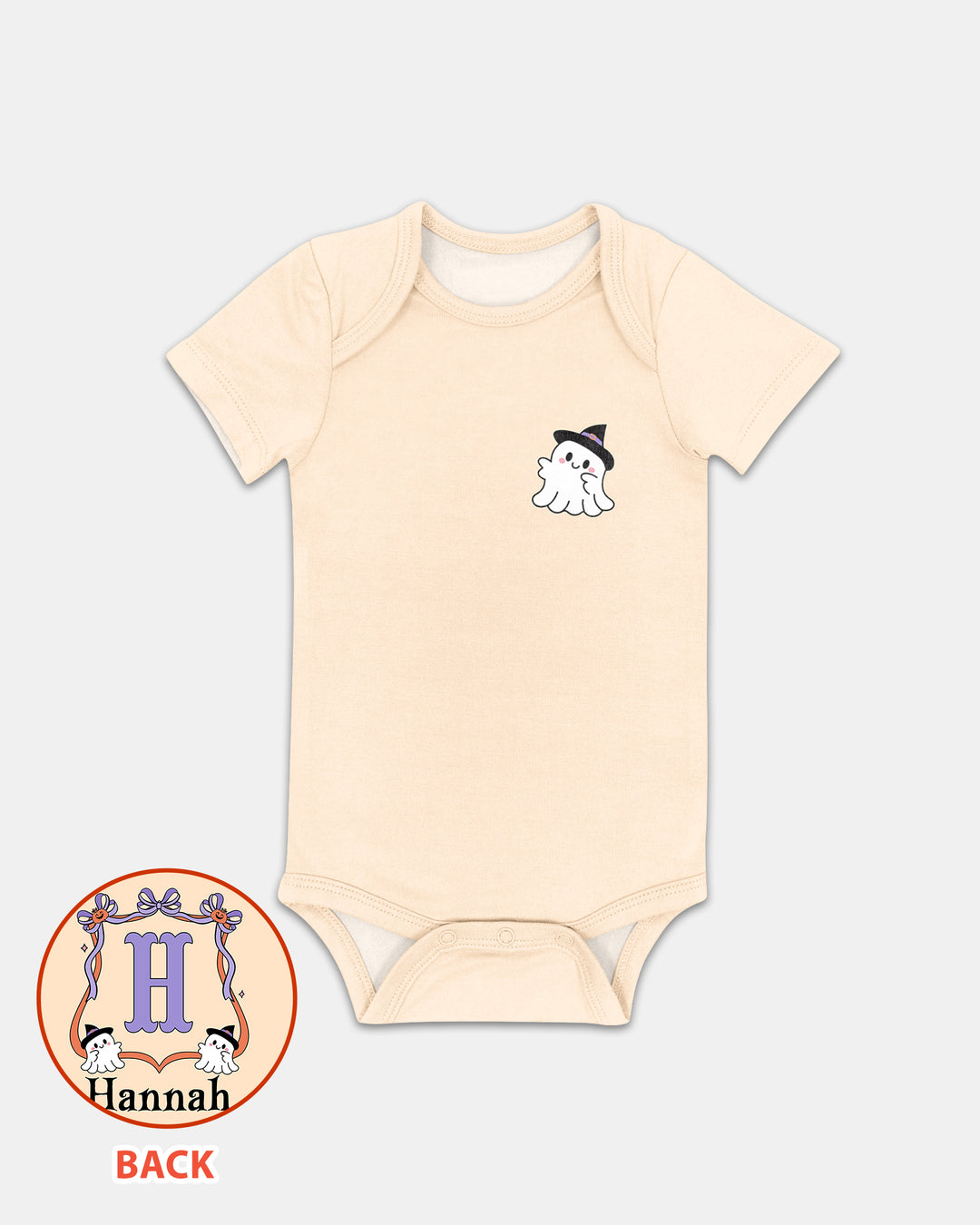 Personalized Halloween Baby Girl's Little Boo Bamboo Bodysuit