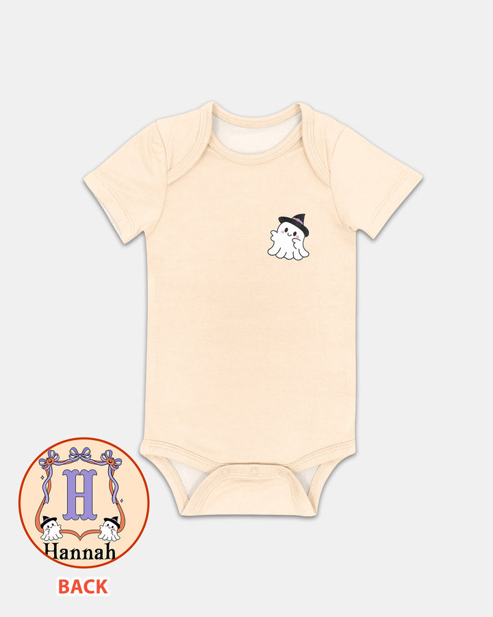 Personalized Halloween Baby Girl's Little Boo Bamboo Bodysuit