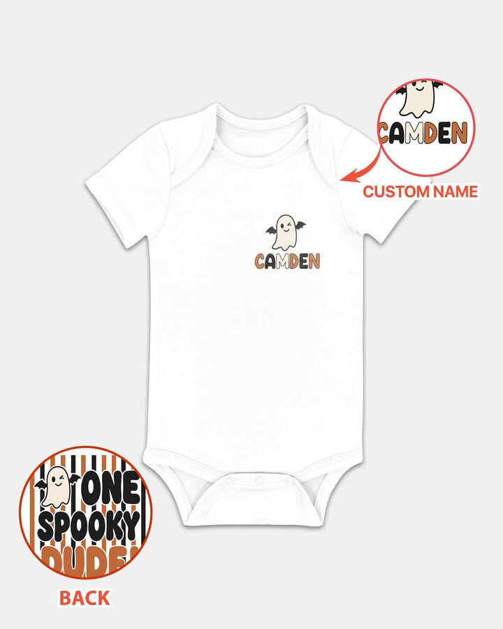 Personalized One Spooky Dude Bamboo Bodysuit