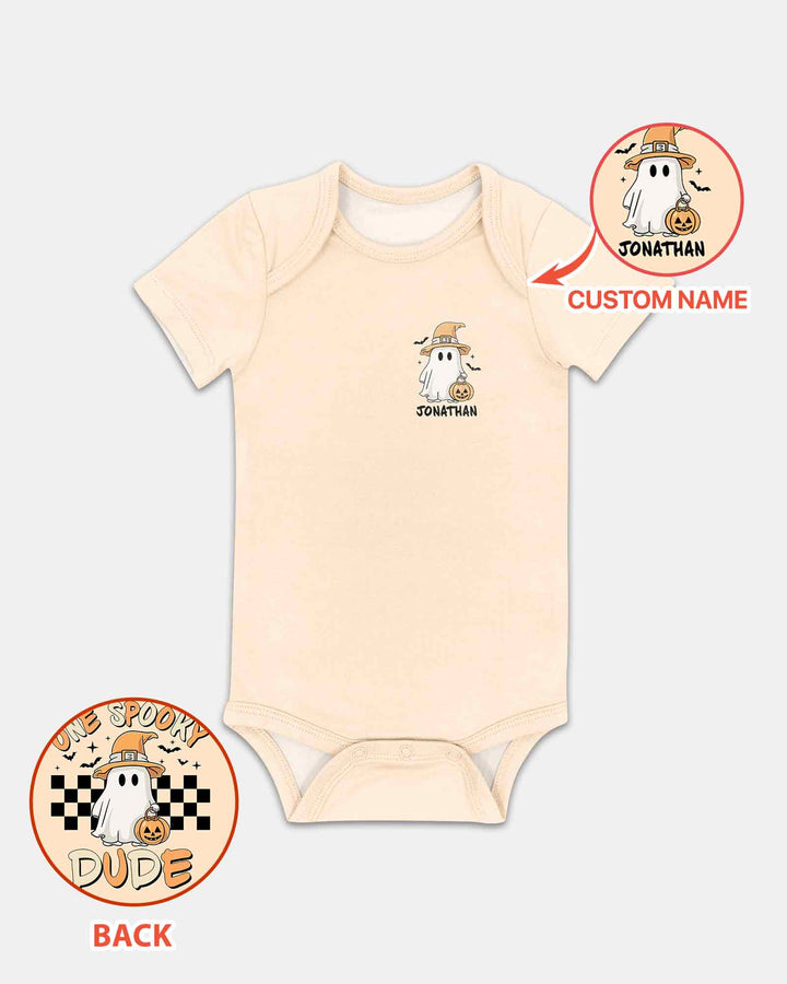 Personalized One Spooky Dude First Halloween Bamboo Bodysuit