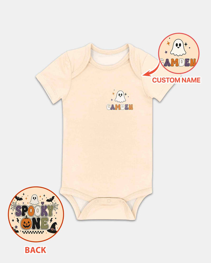 Personalized Spooky One Halloween Bamboo Bodysuit