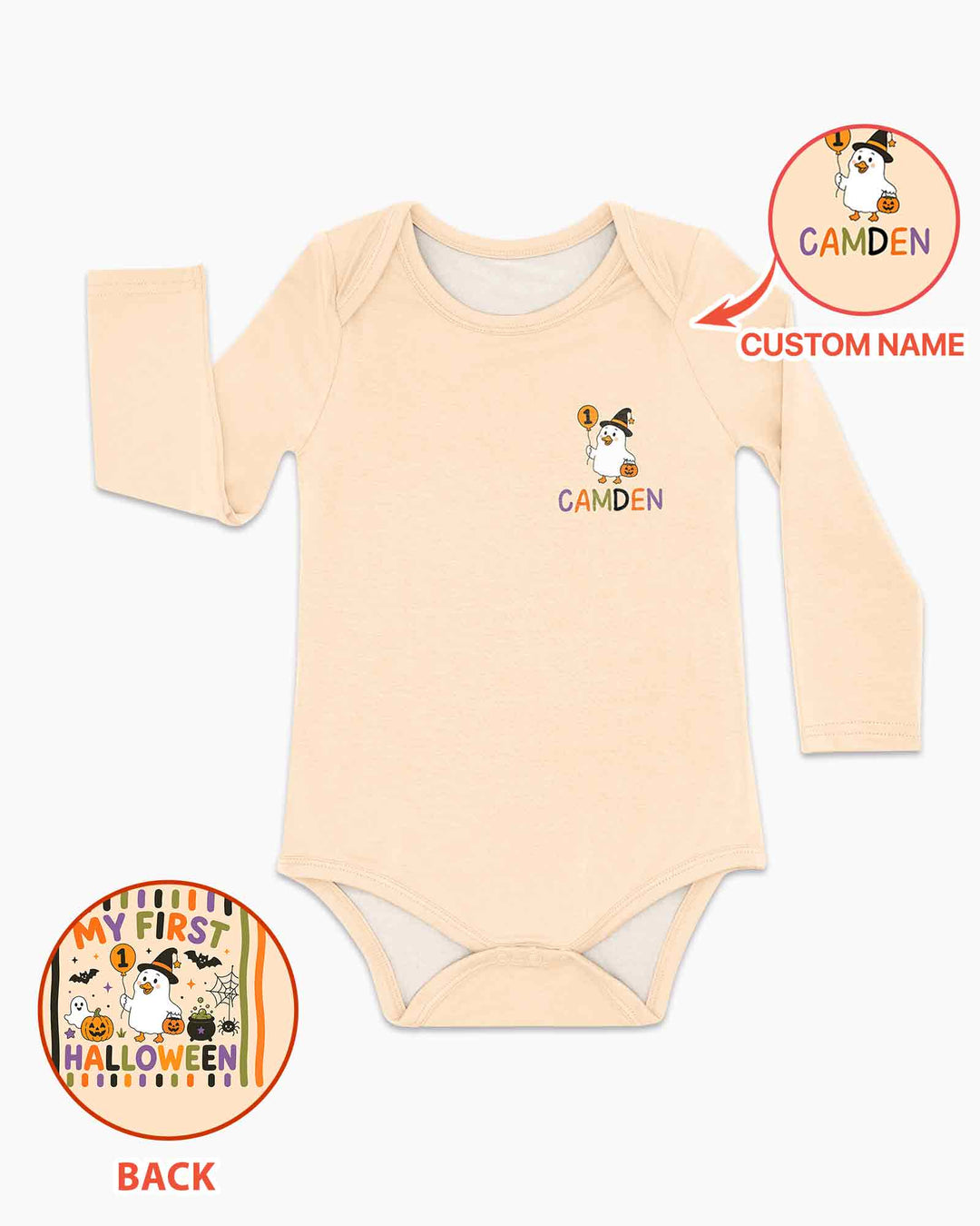 Personalized My First Halloween Bamboo Bodysuit