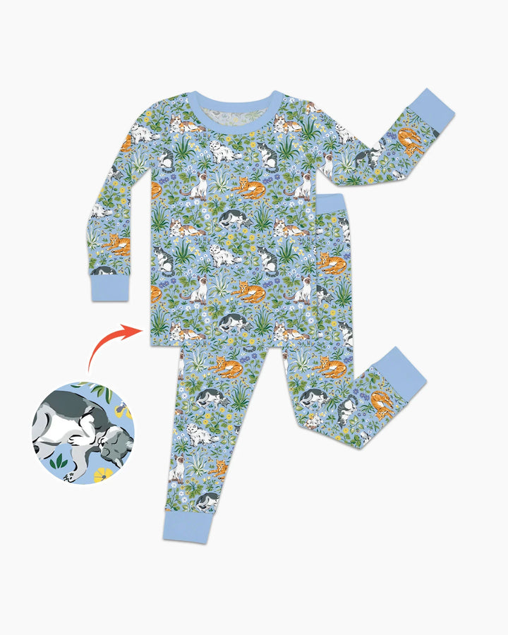 Zweiteiliges Langarm-Pyjama-Set mit Sommerfrüchten