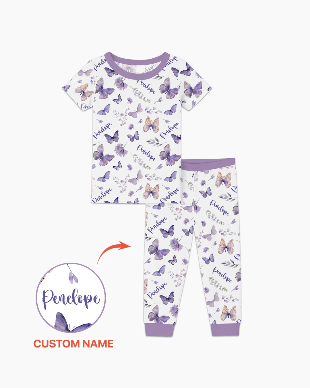 Zweiteiliges, kurzärmliges Pyjama-Set mit Marienkäfern