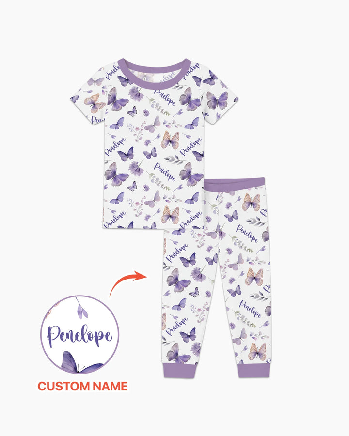 Zweiteiliges, kurzärmliges Pyjama-Set mit Marienkäfern