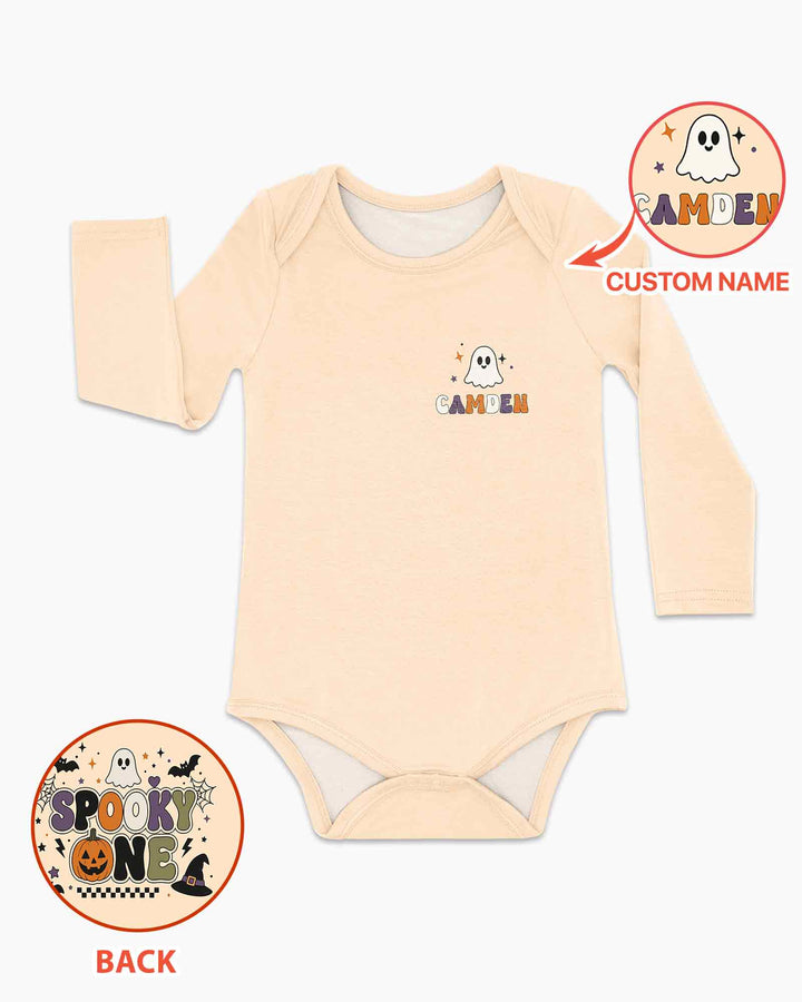 Personalized Spooky One Halloween Baby Bamboo Bodysuit