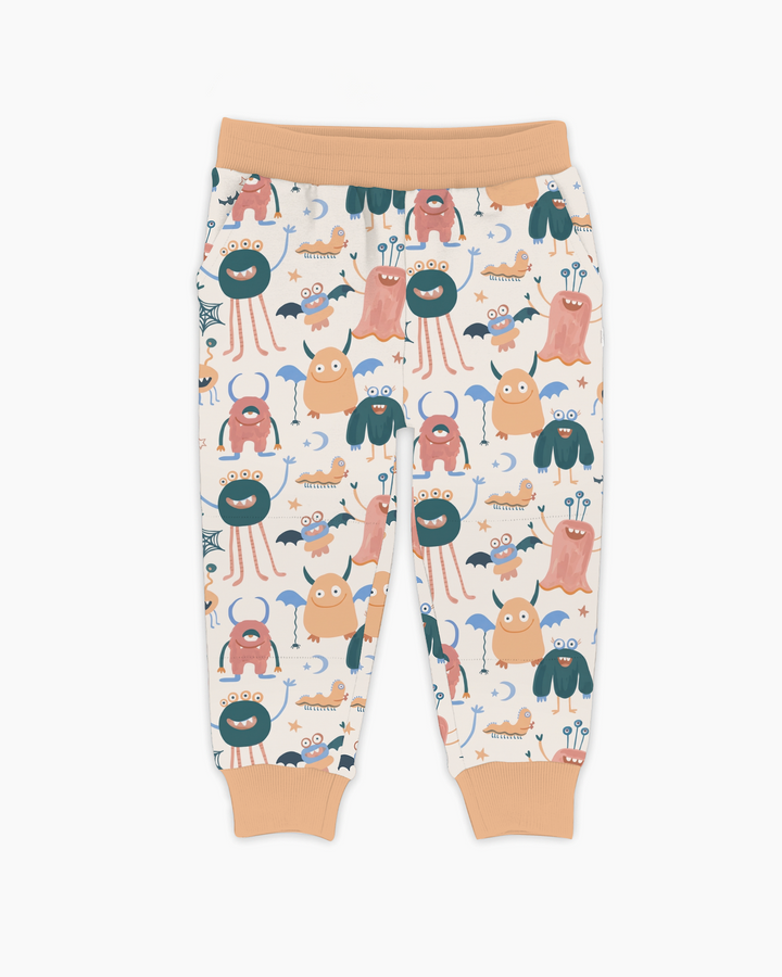 Monsters Fun Pastels Hand Painted Cute Bamboo Jogger