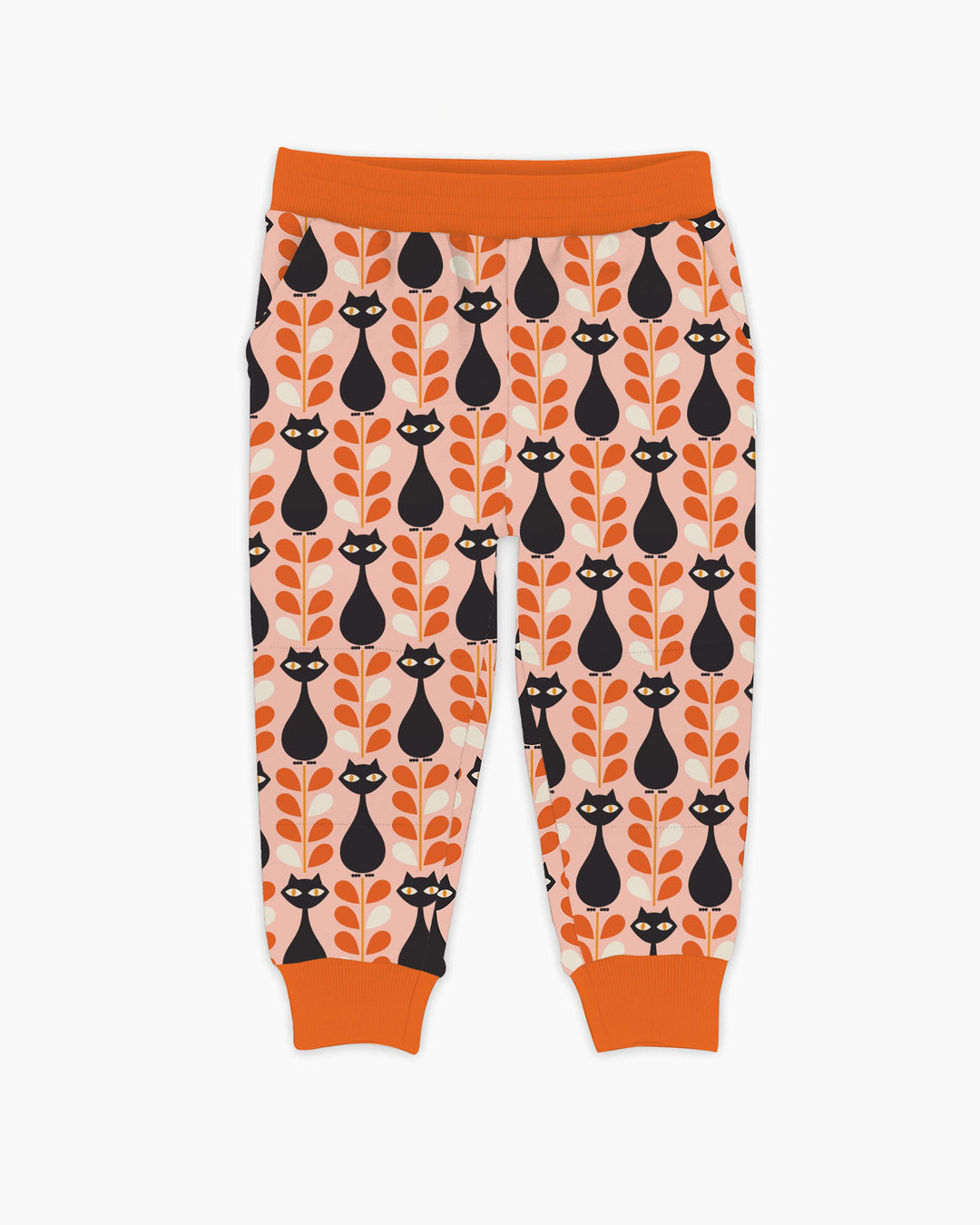 Retro Black Cat Garden Bamboo Jogger