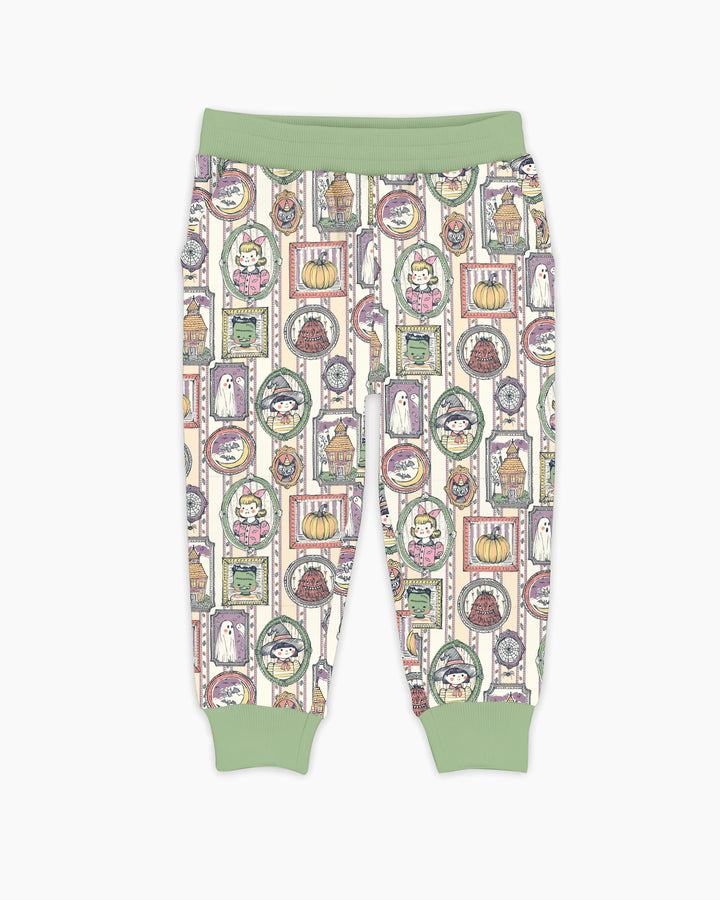 Vintage Halloween Ghost Pumpkin Portraits Bamboo Jogger