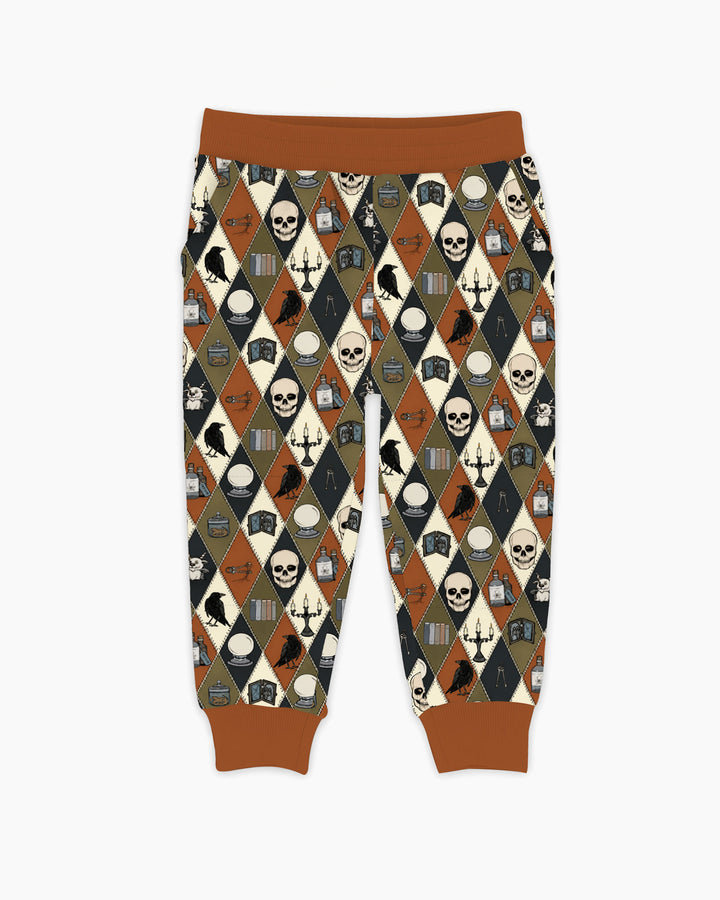 Retro Gothic Halloween Patchwork Bamboo Jogger