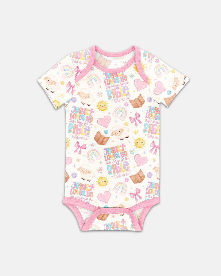 Jesus Loves Me This I Know Bamboo Bodysuit