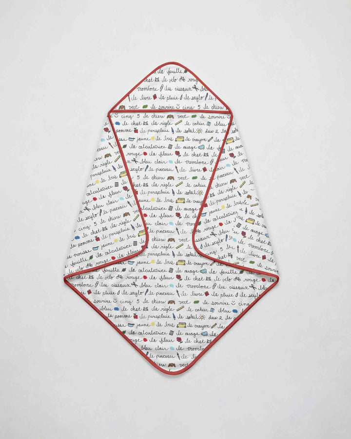 French Classroom Notes Hooded Bamboo Towel Set