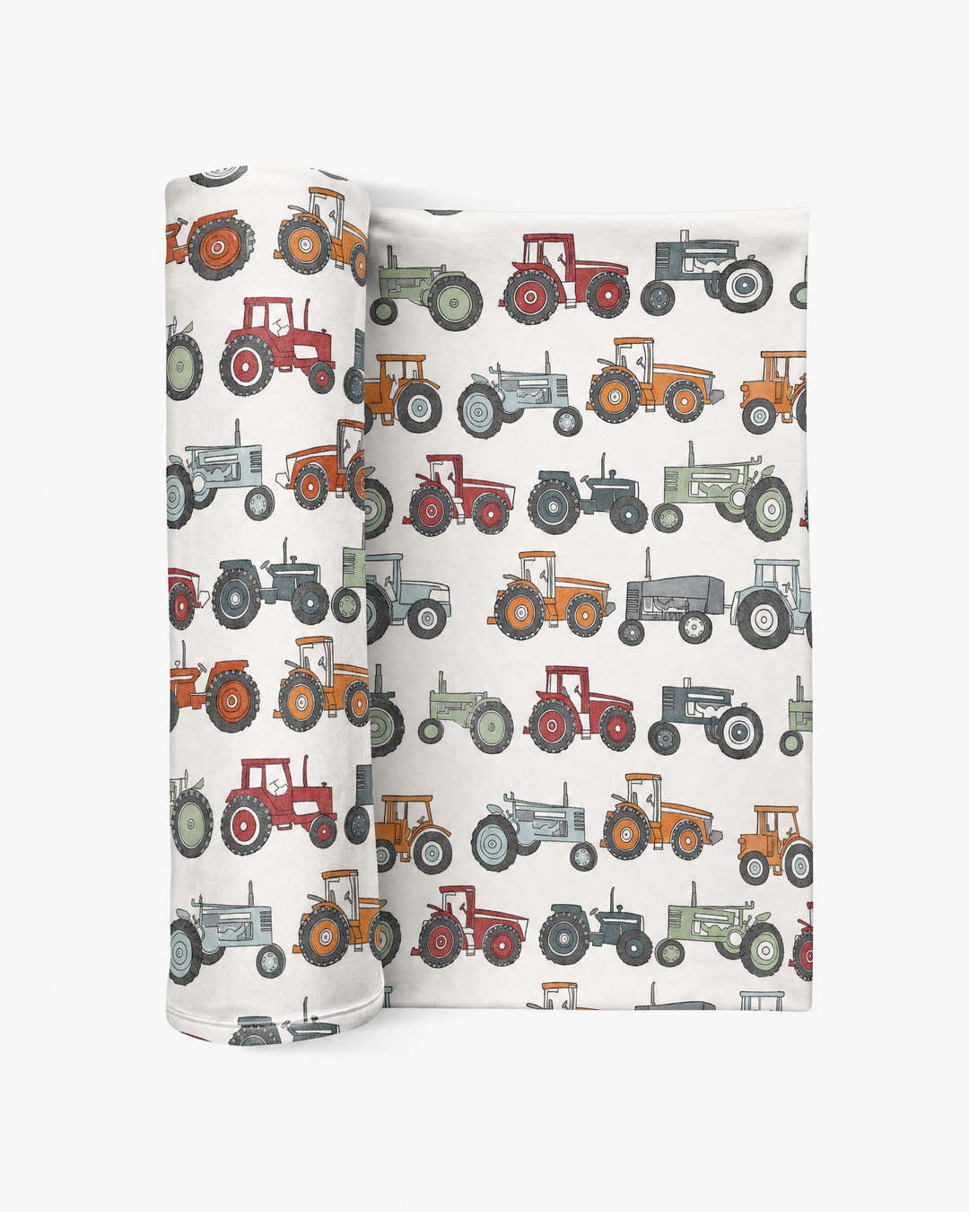 Tiny Tractors Bamboo Swaddle Blanket