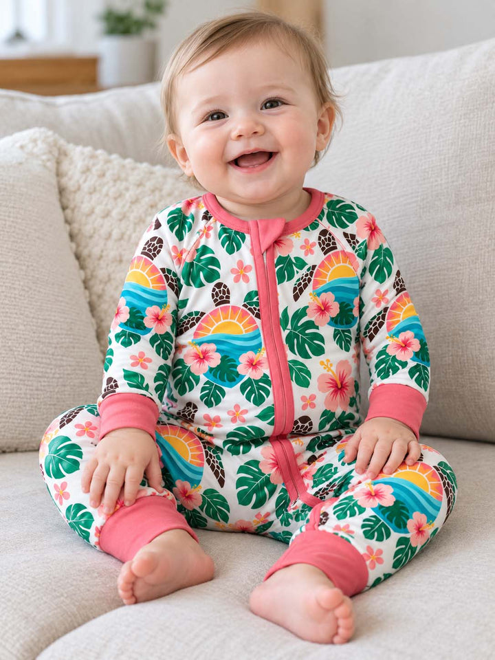 Tropical Turtle Sunset Bamboo Convertible Zippy
