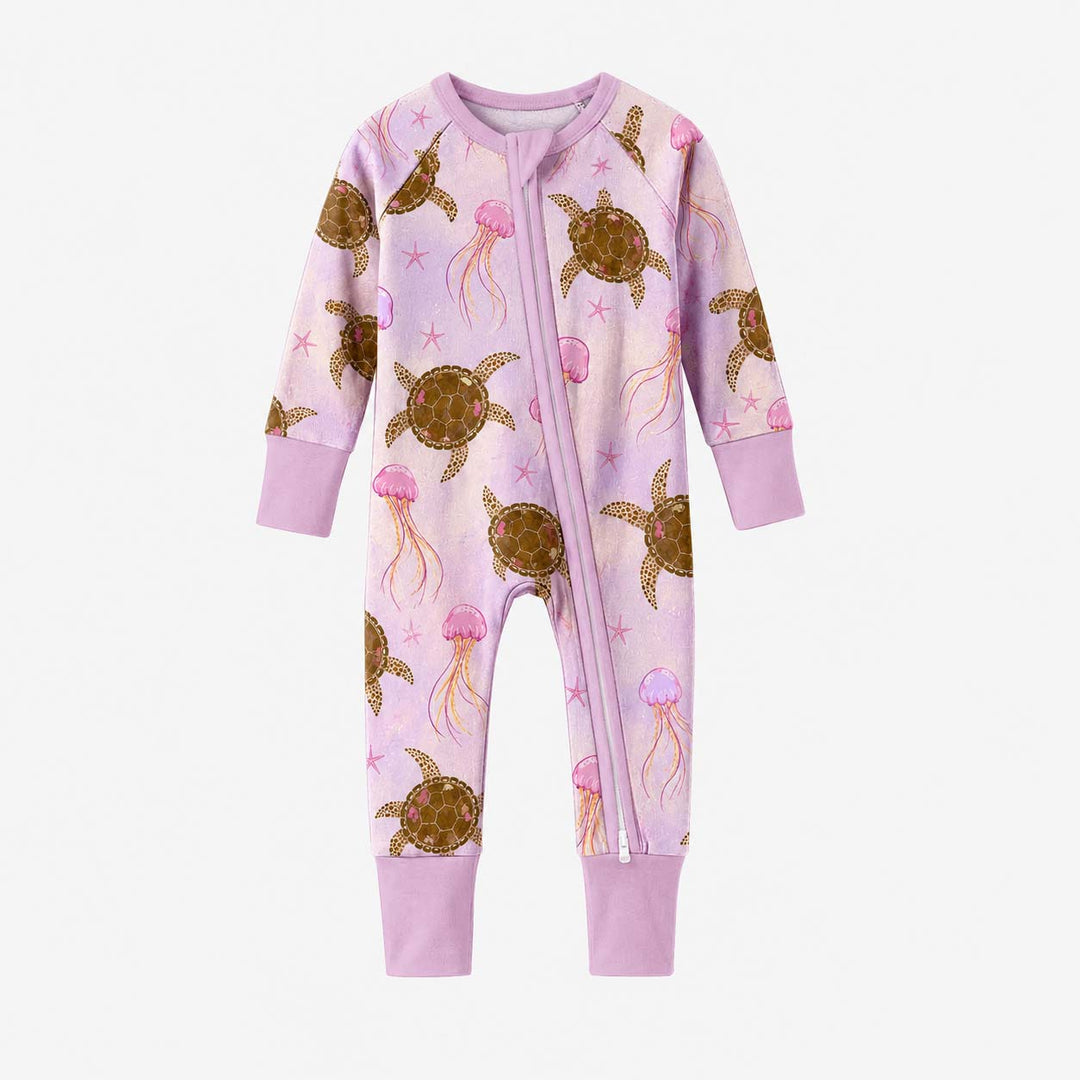 Turtle Jellyfish Pattern Bamboo Convertible Zippy